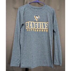 Pittsburgh Penguins Long Sleeve Shirt Size Small Official NHL Sportswear Hockey